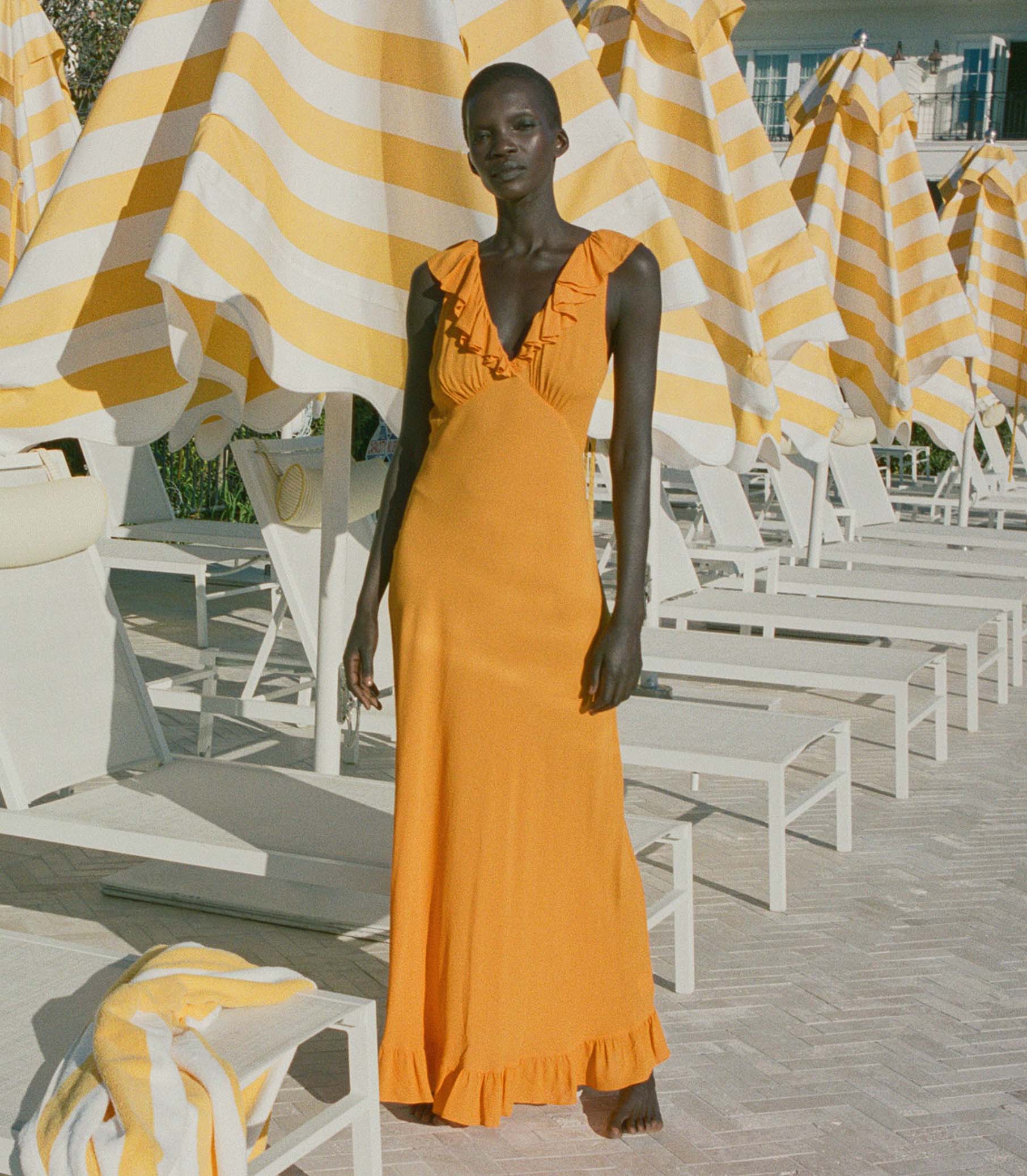 ARLEEN DRESS -- NASTURTIUM ORANGE